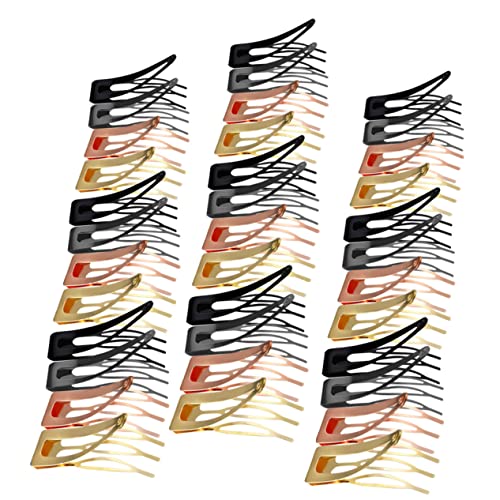 KAILIKETIY 60 Stück Teiliges Metall Snap Haarspangen Langlebige Haarklammern für Frauen und Mädchen Hautfreundlich und Wiederverwendbar Vielseitig für Haartypen und Farben Tragbar und Bequem von KAILIKETIY