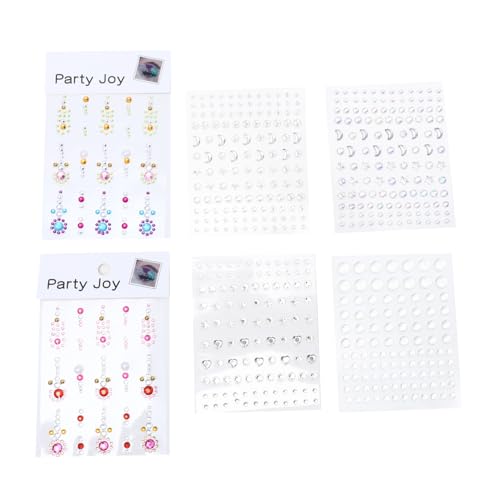 KAILIKETIY 6blätter Glitzernde Augenbrauengem-sticker Für Partys Stücke Aus Schimmer-resin Acryl Hautfreundlich Für Hochzeiten Maskerade Und Festivals Vielseitig Einsetzbar von KAILIKETIY