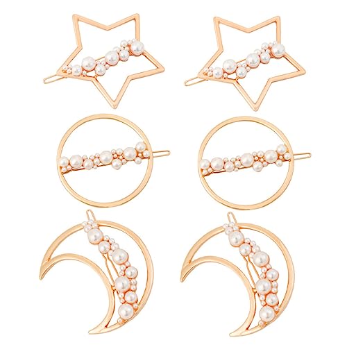 KAILIKETIY Frauen Clip Haar Clip Minimalist Stern Mond Haarspange 6pcs Haar Pin Für Styling von KAILIKETIY