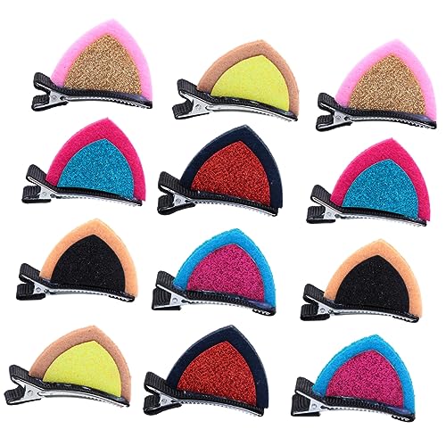 KAILIKETIY 6paare Katzenohr Haarclips Glitzer Junge Mädchen Haarschmuck Dekorative Haarnadel Katzenohren Kopfschmuck Für Party Favors Und Geschenke von KAILIKETIY