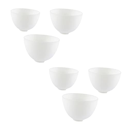 KAILIKETIY 6st Maskenschale Sofortig Völlig Make-up-entferner Mit Wattepads Geschirr Tücher Für Tonmasken Gesichtsreinigungsbürste Reismaske Kühlendes Auge Balsam Kieselgel Weiß von KAILIKETIY