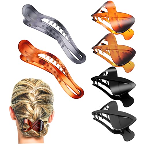 KAILIKETIY 6stücke Teiliges Haarklammern Für Dickes Und Langes Haar Starke Gripper Mit Französischem Design Retro-farben Für Damen Und Mädchen Für Verschiedene Frisuren von KAILIKETIY