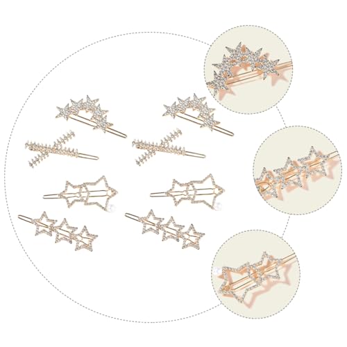 KAILIKETIY 8 Stücke Strass Haarspangen für Damen Zarte Haarnadeln Haar Accessoire für Hochzeiten und Partys Leichtes Design von KAILIKETIY