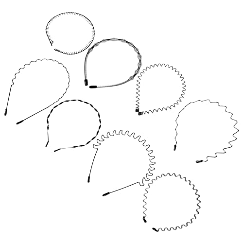 KAILIKETIY 8-teiliges Gewelltes Stirnband-set Für Herren Modisches Haarband Mit Metallfedern Zubehör Für Männer Und Frauen KAILIKETIY 8-teiliges Gewelltes Stirnband-set Für Herren Modisches Haarband Mit Metallfedern Zubehör Für Männer Und Frauen von KAILIKETIY