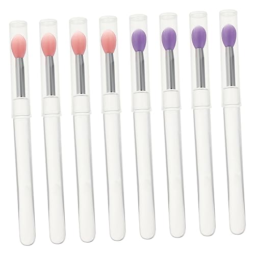 KAILIKETIY 8stücke Teiliges Lidschatten-pinselset Mit Lippenstiftpinsel Und Transparenter Abdeckung Hautfreundliche Silikon-applikatoren Für Make-up Für Unterwegs von KAILIKETIY
