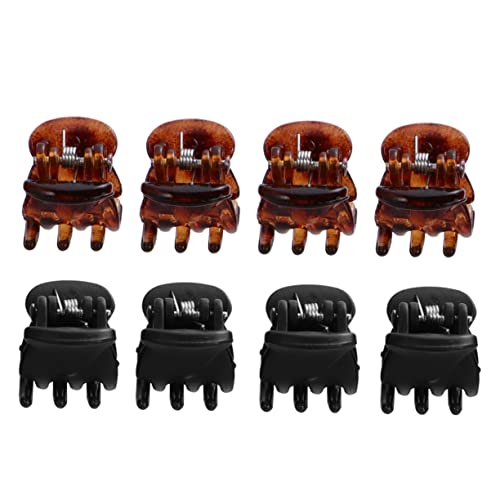 KAILIKETIY 96 Stück Mini Haarklammern aus Kunststoff Kleine Haarspangen für Mädchen und Schwarz und Kaffee Haaraccessoire für Schöne Frisuren von KAILIKETIY