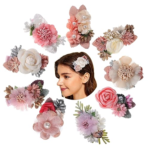 KAILIKETIY 9Stücke Blumen Haarclips Simulierte Haarspangen im Bohemian Stil Haarschmuck für Hochzeiten und Fotoshootings für Damen und Mädchen von KAILIKETIY
