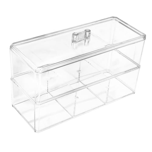 KAILIKETIY Acryl Makeup Puff Organizer mit Lagigem Fächer Design Transparenter Kosmetik Aufbewahrungsbox für Beauty Sponge Tragbarer Schmink Organizer für Puder Schwämme Praktischer von KAILIKETIY