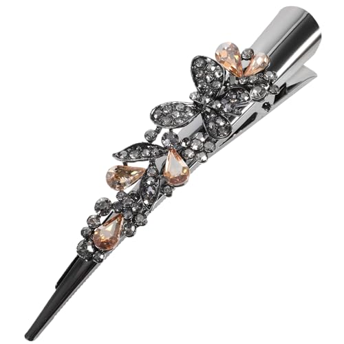 KAILIKETIY Alligator Haarspange mit Strass Große Krokodilklemme für Dickes Haar Dekorative Haarklammer für Damen Haarstyling Clip für Besondere Anlässe von KAILIKETIY