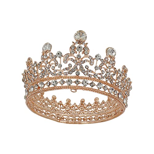 KAILIKETIY Barock Haar Krone Runde Tiara Brautschmuck für Hochzeiten Leichtes und Sicheres Material für Hochzeitsfeiern und Besondere Anlässe von KAILIKETIY