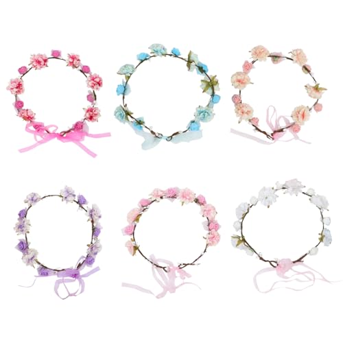 KAILIKETIY 6stücke Teiliges Blumen-haarband Simulation-blumen Für Hochzeiten Partys Und Feiertage Bequemes Und Stilvolles Haarschmuck Für Mädchen Und Damen von KAILIKETIY