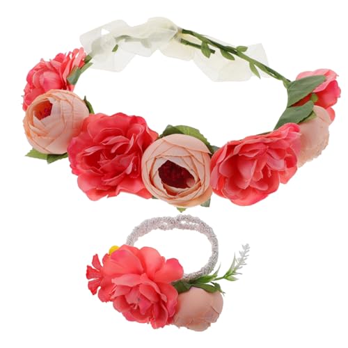 KAILIKETIY Blumenkranz Set für Damen Haarblumen und Handgelenk Corsage für Hochzeiten Brautjungfern und Blumenmädchen Vielseitige Accessoires für Besondere Anlässe KAILIKETIY Blumenkranz Set für Damen Haarblumen und Handgelenk Corsage für Hochzeiten Brautjungfern und Blumenmädchen Vielseitige Accessoires für Besondere Anlässe von KAILIKETIY