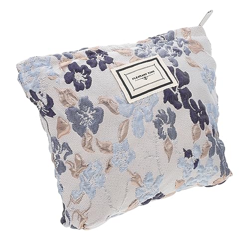 KAILIKETIY Blumenmuster Kosmetiktasche Tragbare Makeup Tasche für Damen Rissfest Kompakt Leicht zu Reinigen für Reisen und Alltag von KAILIKETIY