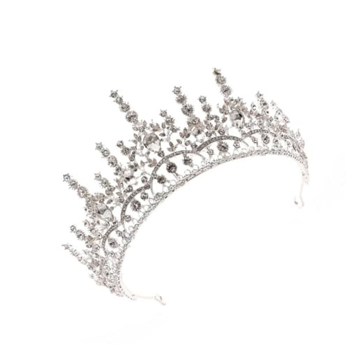 KAILIKETIY Braut Tiara Silberfarbene Krone Haarreif mit Strass Hochzeit Party Schmuck für Frauen von KAILIKETIY