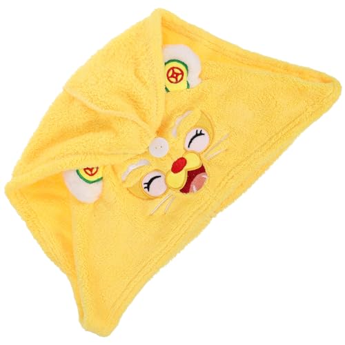 KAILIKETIY Cartoon Haartuch für Schnelltrocknendes Handtuch für Nasses Haar Komfortable und Leichte Haarturban für Zuhause aus Weichem Fleece Gelb KAILIKETIY Cartoon Haartuch für Schnelltrocknendes Handtuch für Nasses Haar Komfortable und Leichte Haarturban für Zuhause aus Weichem Fleece Gelb von KAILIKETIY