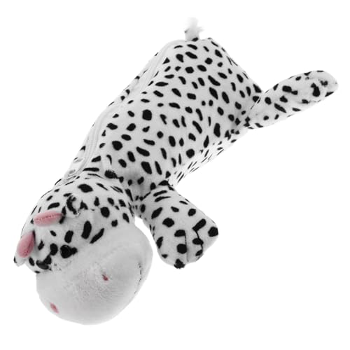 KAILIKETIY Cute Animal Plüsch Federmäppchen Mit Kuhdruck Großer Stauraum Reißverschluss-Tasche Für Jungen Und Mädchen Ästhetisches Schreibwarenetui Für Schulbedarf Weicher Und von KAILIKETIY