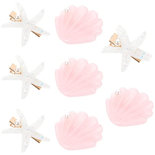 KAILIKETIY 8stücke Meerjungfrauen-accessoires Für Damen Muschel-haarspangen Perlen-haarspangen Strand-accessoires Haarschmuck Für Hochzeit Geburtstag Verlobung Fotografie Haarspangen Styling von KAILIKETIY