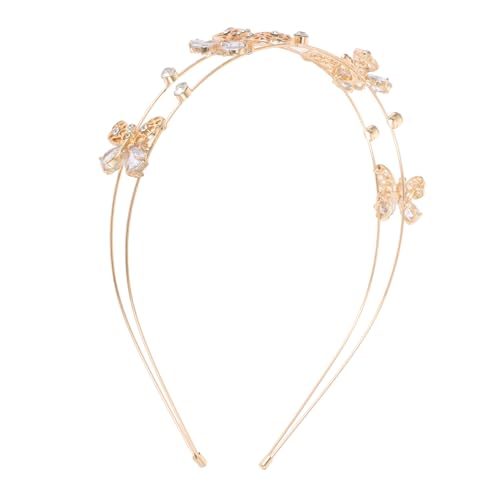 KAILIKETIY Schmetterlings Stirnband Mit Strass Für Damen Hochzeit Kopfschmuck Haarband Frisur Accessoire von KAILIKETIY