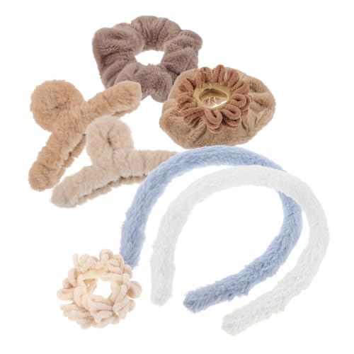KAILIKETIY Fluffy Plüsch Haargummi Haarclip Haarklammer Haarreif Haarspangen Damen Mädchen Weich Leicht Stylish für Alltag und DIY Frisuren von KAILIKETIY