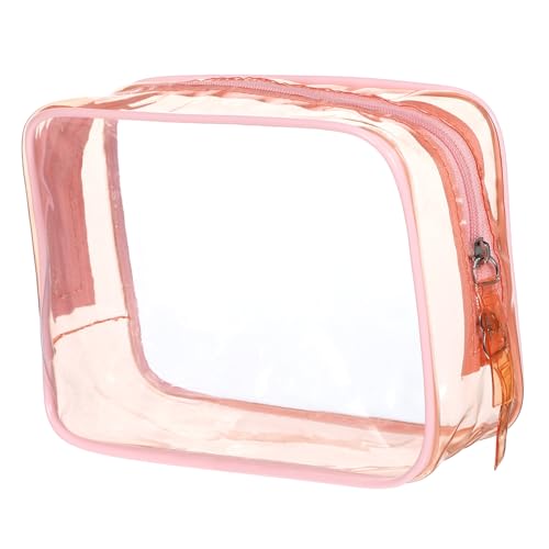 KAILIKETIY Stift Kosmetiktasche Große Aufbewahrungstasche für Kosmetik Schreibwaren Kratzfest und Einfach zu Transportieren Klares Design für Damen für Unterwegs mit Reißverschluss von KAILIKETIY