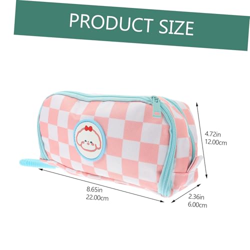 KAILIKETIY Großer Kapazitäts Stiftbeutel Schachbrettmuster Federmäppchen Leichtes Organizer Mäppchen Für Schule Büro Reise von KAILIKETIY