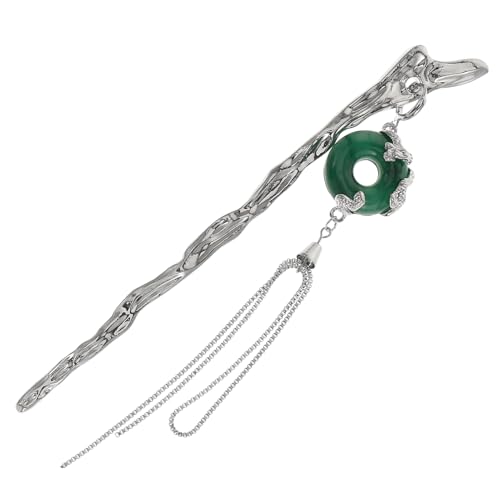 KAILIKETIY Vintage Chinesischer Drache Jade Haarnadel Haarstab Quaste Gebundenes Haar Essstäbchen Für Frauen Traditionelle Schönheitsverbesserung von KAILIKETIY