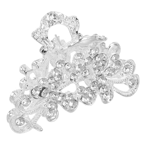 KAILIKETIY Haarspange Mit Strasssteinen Silberner Mini-haarklammer Für Frauen Glitzerndes Blumen-accessoire Für Hochzeiten Und Partys Langlebige Und Elegante Haarbefestigung von KAILIKETIY