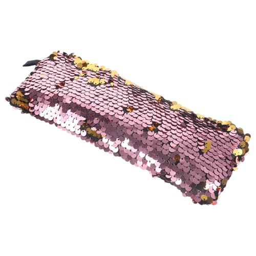 KAILIKETIY Tragbare Pailletten Kosmetiktasche Für Damen Große Reisetasche Mit Reißverschluss Vielseitige Make up Tasche Für Unterwegs Aufbewahrungstasche in Gold Und Rosa Für Reisen Und von KAILIKETIY