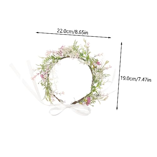 KAILIKETIY Künstlicher Blumenkranz Braut Haarschmuck mit Kleinen Blüten und Langlebiger Haarreif für Hochzeit Party Fotoshooting Vielseitig Einsetzbar für Damen und Mädchen von KAILIKETIY