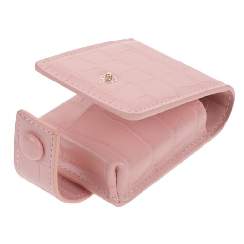 KAILIKETIY Mini Kosmetiktasche Mit Spiegel Tragbare Lippenstift-aufbewahrung Eleganter Makeup-Organizer Aus Strapazierfähigem Material Für Damen Süßes Rosa Design von KAILIKETIY