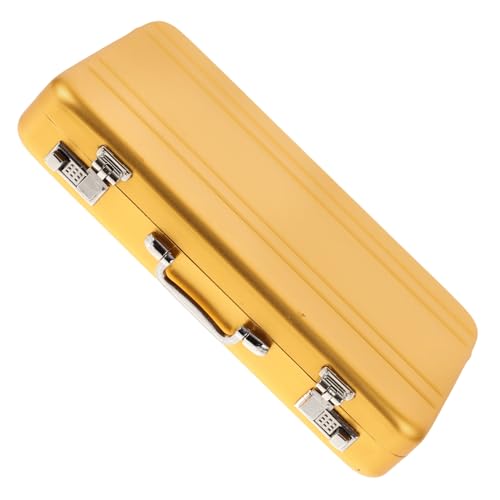 KAILIKETIY Mini-Aktentasche Visitenkartenetui Aus Metall Wiederverwendbarer Karten-Organizer Kartenbox Für Männer Kartenhalter Mit Filigranem Design Schützt Visitenkarten Vor von KAILIKETIY