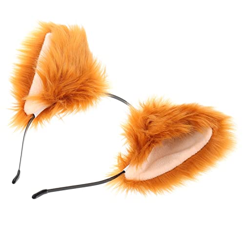 KAILIKETIY Multifunktions Stirnband Mit Fuchsohren Cosplay Kopfbedeckung Aus Plüschigem Material Für Damen Und Herren Für Halloween Und Kostümpartys von KAILIKETIY