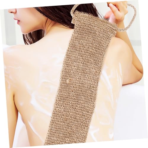 KAILIKETIY Natürlicher Jute Rückenschrubber mit Griff Doppelseitig Effektives Peeling und Sanfte Massage Ergonomisch für Männer und Frauen zur Tiefenreinigung und Entfernung Abgestorbener von KAILIKETIY