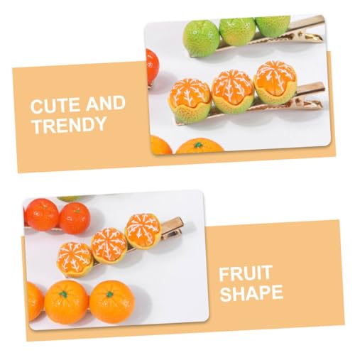 KAILIKETIY Niedliche Orange Haarklammer Damen Realistischer Frucht Haarclip Sicherer Kleines Design Modisches Haaraccessoire für Alltag Fasching und Party von KAILIKETIY