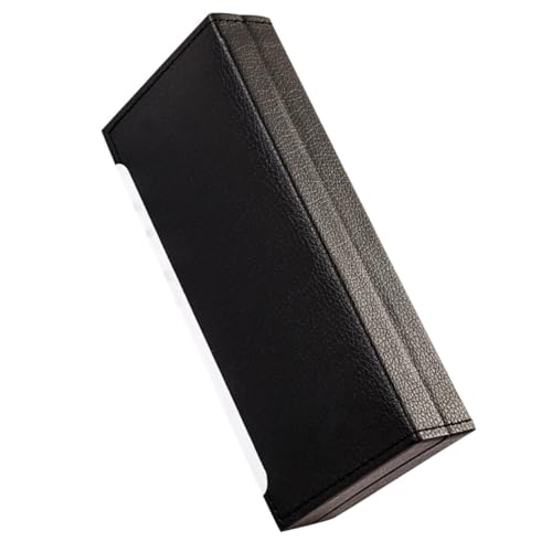 KAILIKETIY PU Stiftebox Stabile Füllfederhalter Geschenkbox mit Festem Verschluss für Büro Schule und Business als Praktisches Schreibgeräte Etui Schwarz von KAILIKETIY