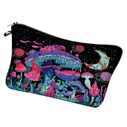 KAILIKETIY Makeup Organizer Bag Für Frauen Portable Kosmetiktasche Mit Dekorativem Druck Für Reisen Toilettenartikel-Organizer Leicht Und Praktisch von KAILIKETIY