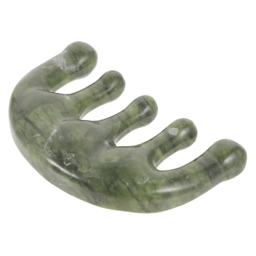 KAILIKETIY Jade Kamm für Kopfhautmassage Kleiner Massagegerät Gua Sha Kamm für Herren und Damen Handlich für Reisen Fördert die Durchblutung von KAILIKETIY