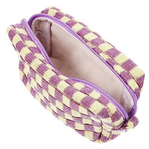KAILIKETIY Reise-Kosmetiktasche Aus Große Kapazität Mit Schickem Karomuster Für Makeup Toilettenartikel Langlebig Und Vielseitig Für Damen Und Unisex von KAILIKETIY