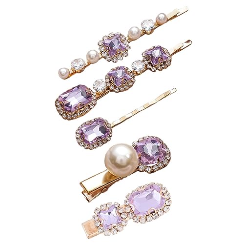 KAILIKETIY 5stücke Teiliges Strass Haarspangen Mit Perlen Modische Haarklammern Für Frauen Geeignet Für Verschiedene Frisuren Und Farben Stilvolles Haaraccessoire Zufällige Designs von KAILIKETIY