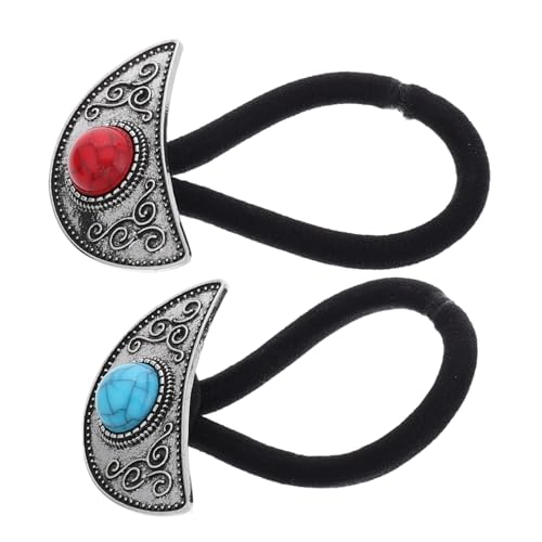 KAILIKETIY 2stücke Vintage Ponytail Aus Metall Ethno-haargummis Haarbänder Für Frauen Und Mädchen Dekorative Haaraccessoires Für Verschiedene Anlässe von KAILIKETIY