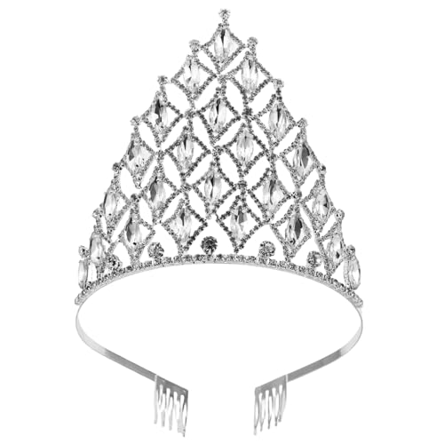 KAILIKETIY Königin Tiara Krone Mit Kamm Und Strass Für Damen Hochzeit Und Party Vintage Kopfschmuck Für Braut Und Abschlussball von KAILIKETIY