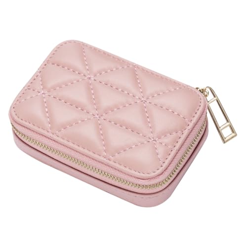 KAILIKETIY Tragbare Kosmetiktasche aus Langlebigem Rindsleder mit Kleinem Spiegel Kompakt und Praktisch für Reisen Outdoor und Alltag als Lippenstift Organizer und für Frauen und Mädchen von KAILIKETIY