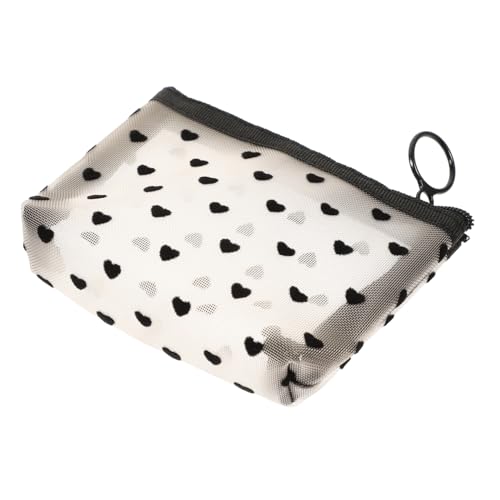 KAILIKETIY Transparente Reise-Organizer Mit Herzmuster Kompakte Multifunktionale Make-up-Tasche Für Outdoor-aktivitäten Wiederverwendbare Tragbare Kosmetiktasche Für Reisen Im Täglichen von KAILIKETIY