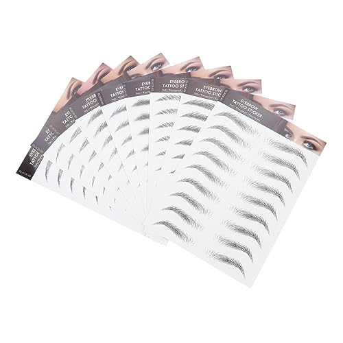 KAILIKETIY 9blätter Augenbrauen Tattoos Aufkleber Wasserfeste Temporäre Augenbrauen Transfer Tattoos Für Einen Natürlichen Look Für Einfache Anwendung von KAILIKETIY