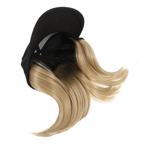 KAILIKETIY Wig Hat Mit Haarverlängerungen Für Frauen Baseballmütze Mit Gerader Kurzhaar-perücke Aus Hitzebeständigem Material Einfach Zu Tragen Modisch Und Vielseitig Kombinierbar von KAILIKETIY