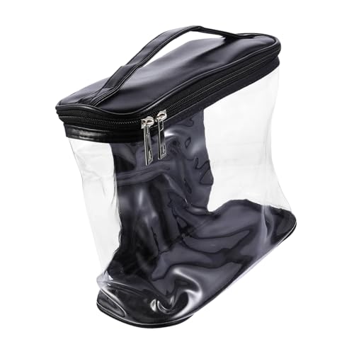 KAILIKETIY wasserdichte Kosmetiktasche mit Griff Transparente Kulturbeutel für Reise und Alltag Große Kapazität Doppelte Reißverschlüsse Praktische Make up Aufbewahrungstasche Damen von KAILIKETIY