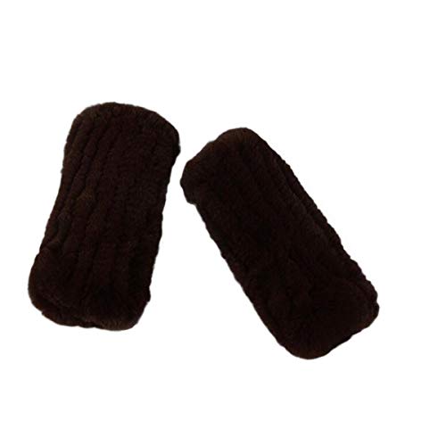 KAISHIN Winter warme Handschuhe f¨¹r Frauen Echte Rex Kaninchenfell F?ustlinge Studenten Fingerlose Handschuhe Kaffee von KAISHIN