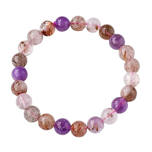 KAISUN Damen Armband mit Kristallperlen | Handgefertigte Modeschmuck-Handkette | Verstellbares Armband für Frauen mit Steinperlen und Anhänger (TYPE-9) von KAISUN