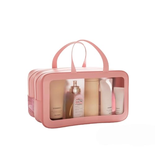 Reise Kosmetiktasche - Washbag Mit Mehreren Fächern - Waschtasche Damen - Kulturbeutel für Flugreisen - Spacensparende Organisator(Rose,M) von KAISUN