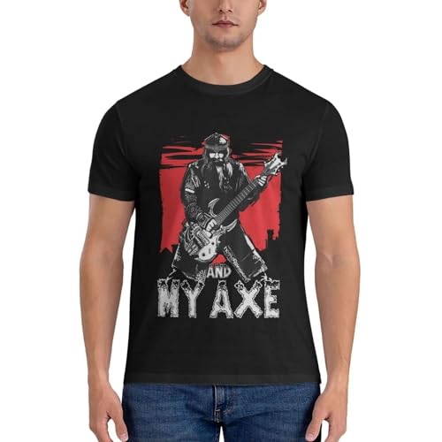 KAISUO Gimli-and-My-Axe-Heavy-Metal-Fitted-T-Shirt-Mens-Graphic-t-Shirts-Pack-Summer-Tops Black 3XL von KAISUO